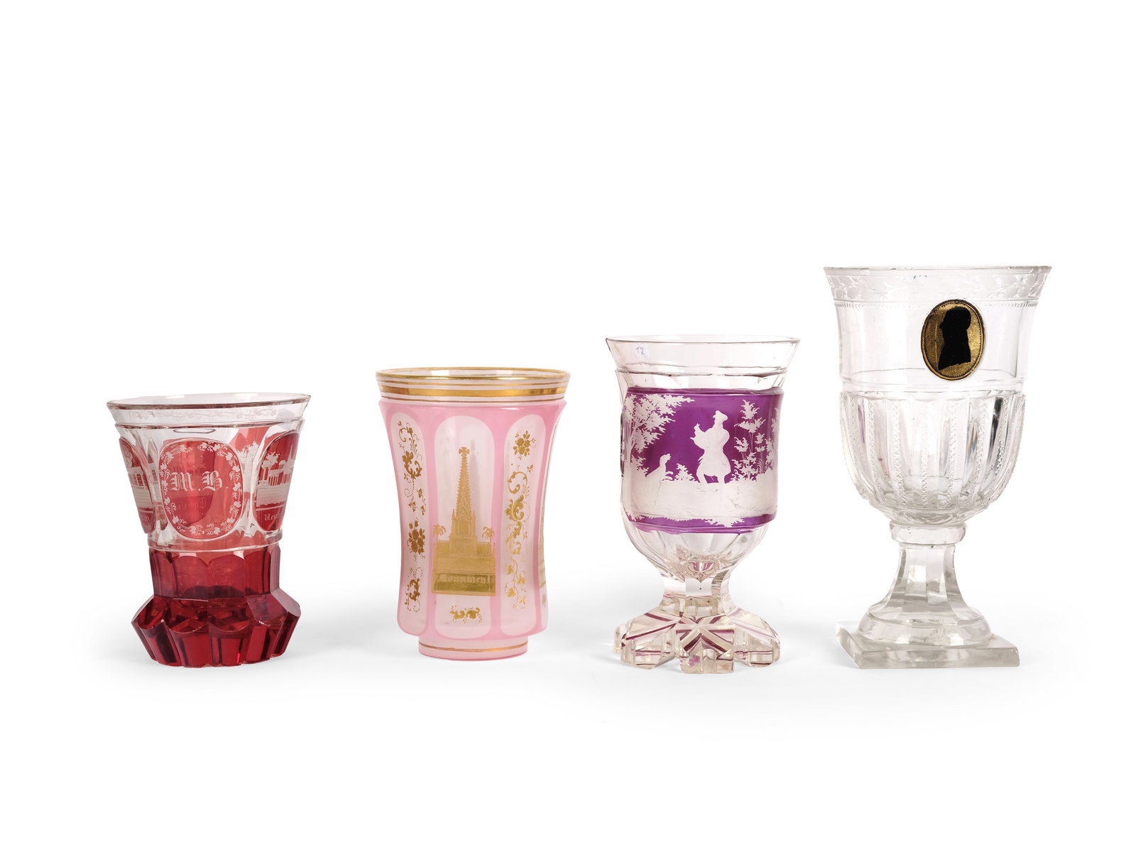 BUNDLE: 4 GLASSES, 19TH CENTURY (1 of 3)