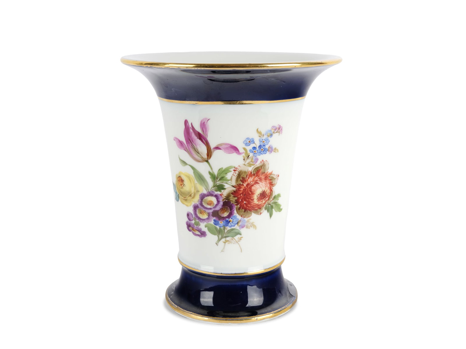 MEISSEN VASE, FLORAL DECORATION (1 of 5)