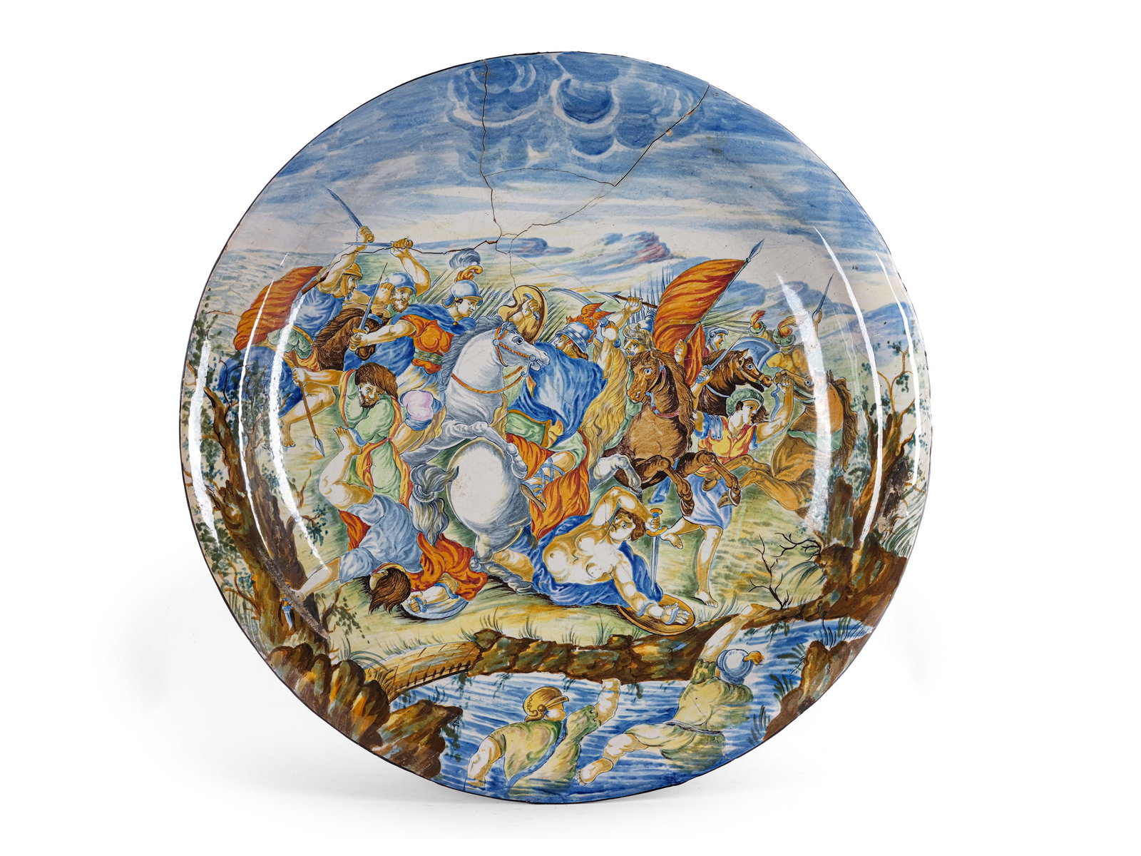 LARGE FAIENCE PLATE, ITALY, 18TH CENTURY (1 of 7)