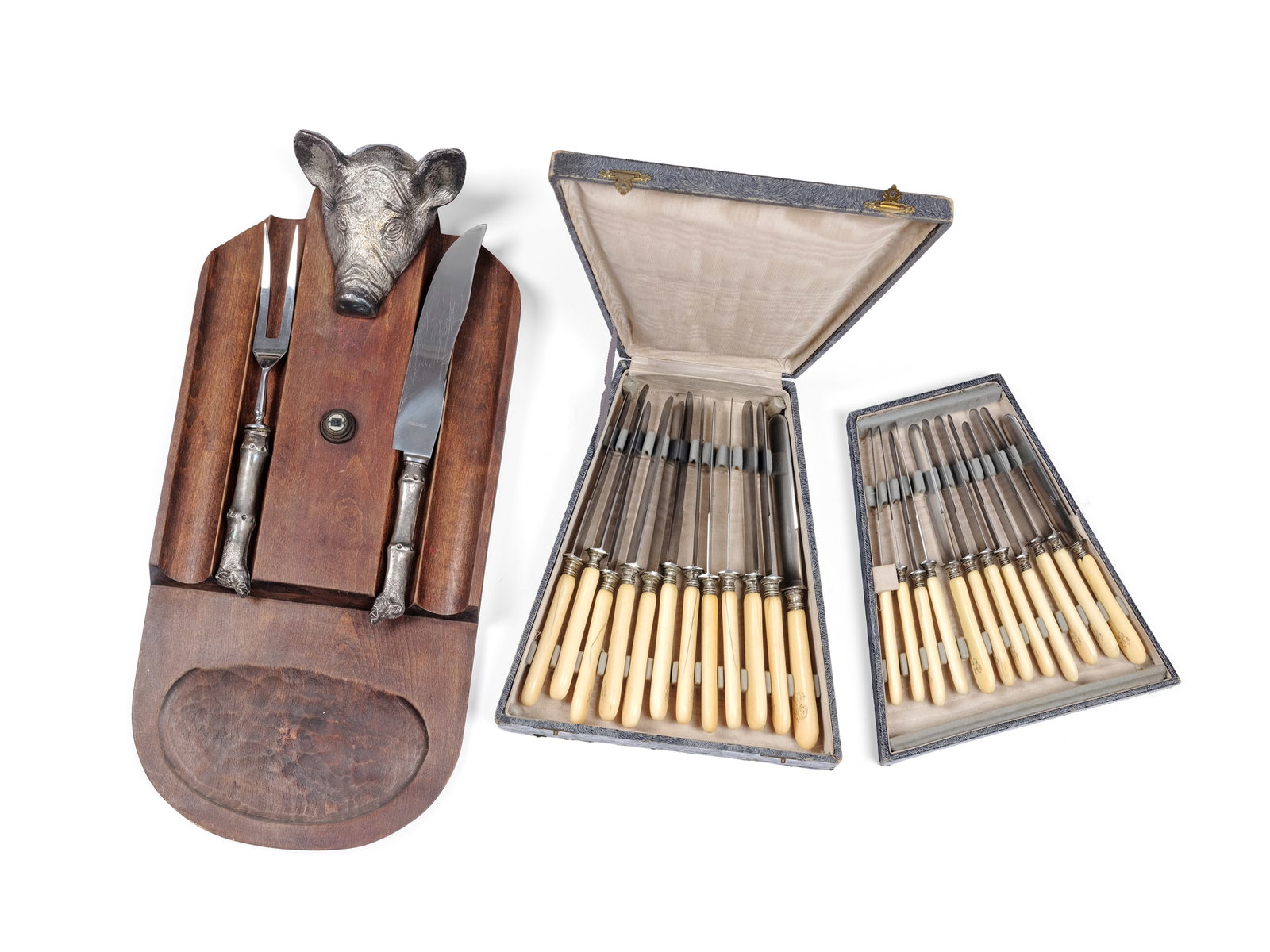 BUNDLE:, 24 KNIVES: Bundle: 24 knives12 large and 12 smallIn a case1 carving board