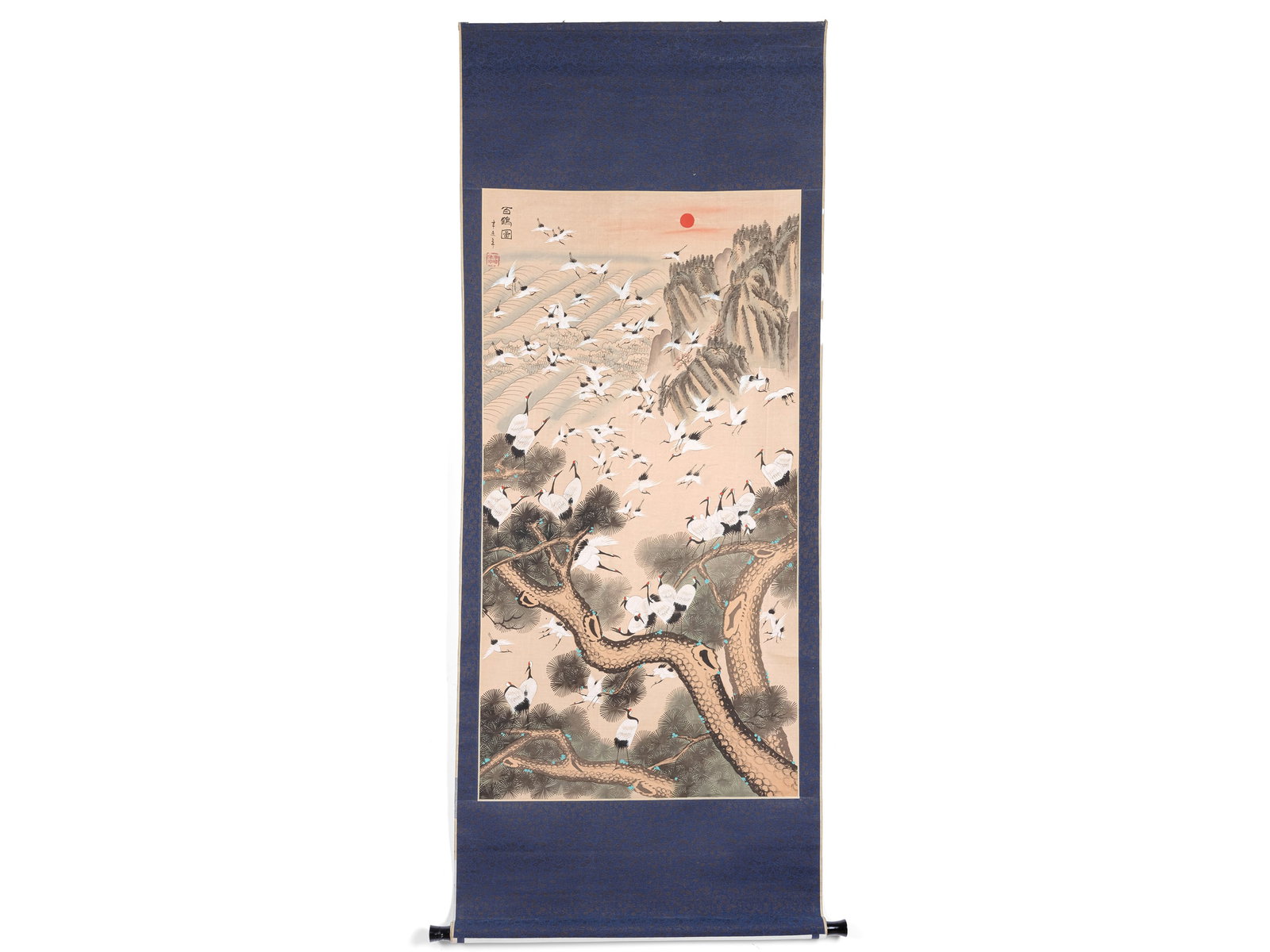 PICTURE SCROLL WITH CRANES, CHINA (1 of 4)