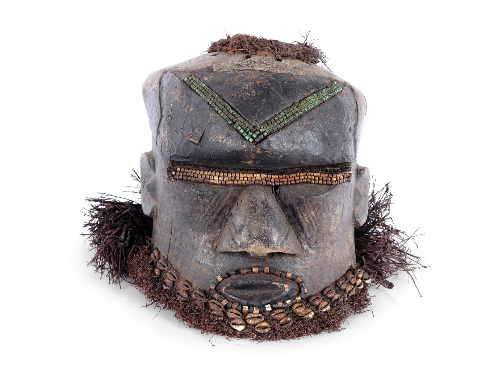 AFRICAN WOODEN MASK,, THE KUBA (1 of 5)