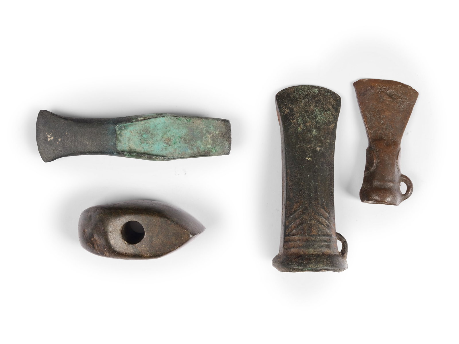 BUNDLE: 4 AXES, BRONZE AND STONE (SERPENTINE) (1 of 2)