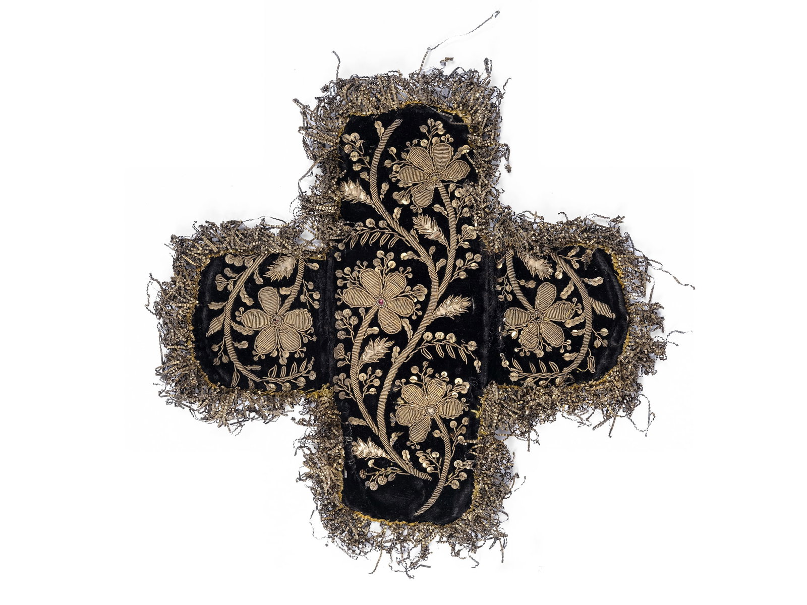 ORTHODOX CHALICE CLOTH, LITURGICAL TEXTILE: Orthodox Chalice ClothLiturgical textileSerbia18th century30 x 30 cm