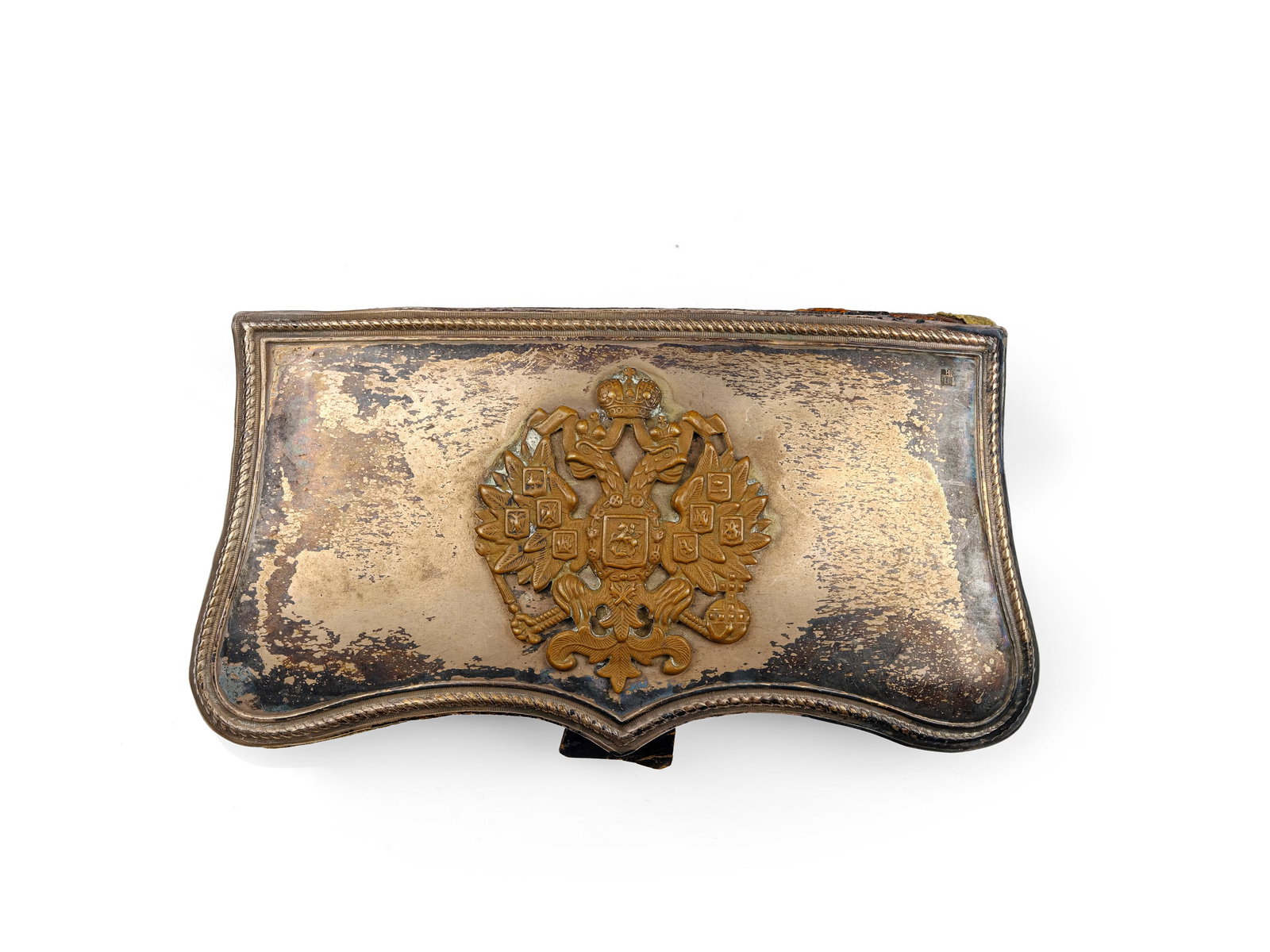 CARTRIDGE POUCH FOR OFFICERS/CAVALRY, RUSSIA: Cartridge pouch for officers/cavalryRussiaLate 19th centuryHallmarked silver16.5 x 9 cmWeight 157 g