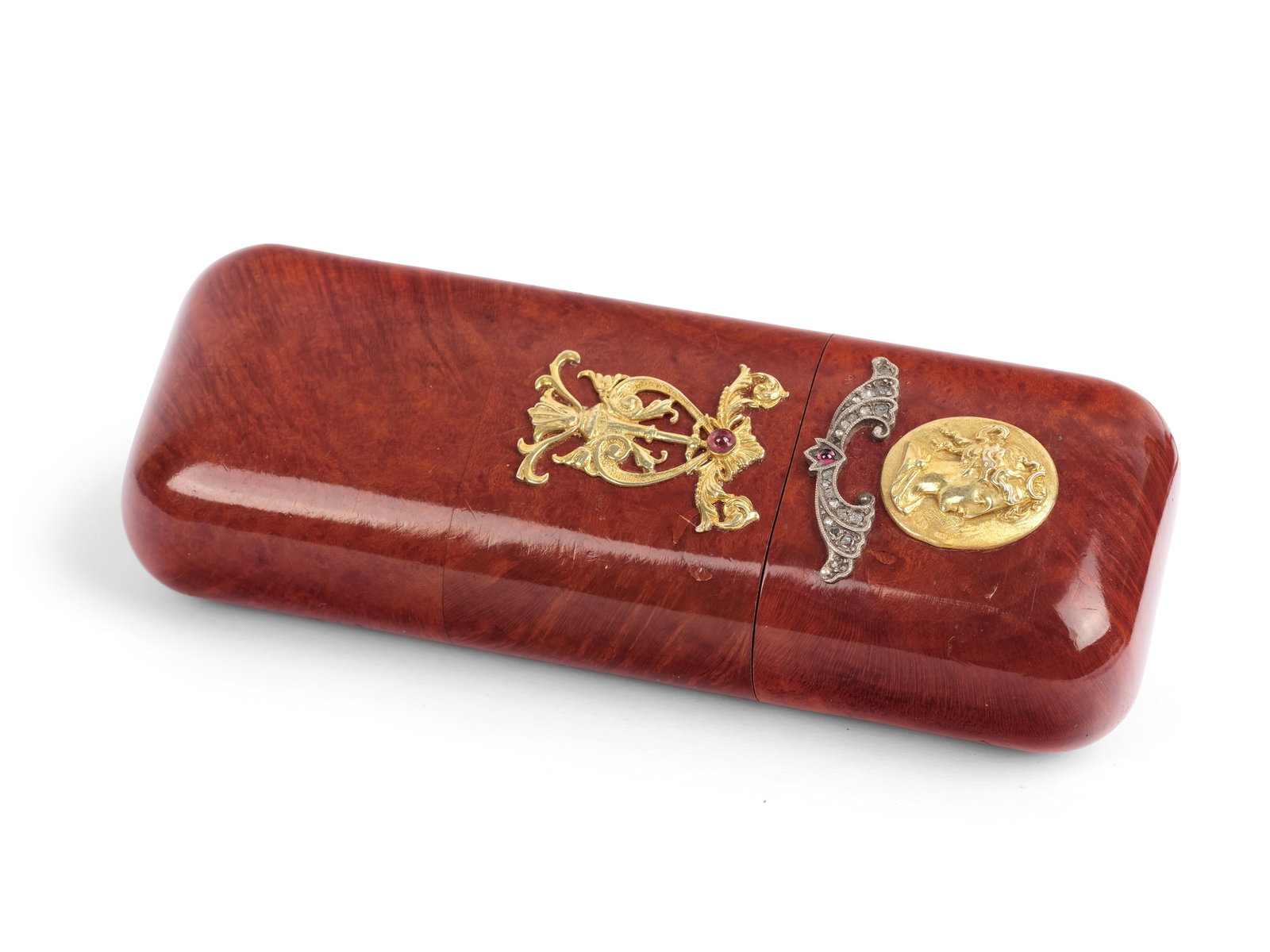 CIGAR CASE, BURL WOOD (1 of 3)