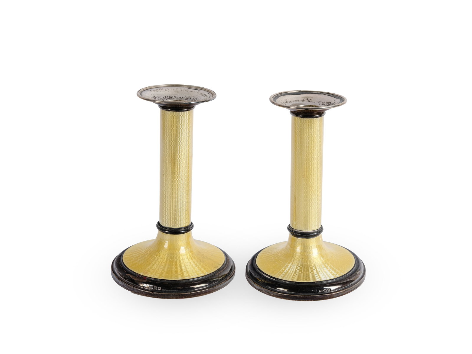 PAIR OF CANDLESTICKS, LONDON (1 of 2)