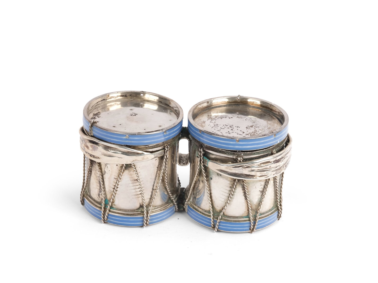 PAIR OF SPICE BOWLS, HALLMARKED SILVER (1 of 4)