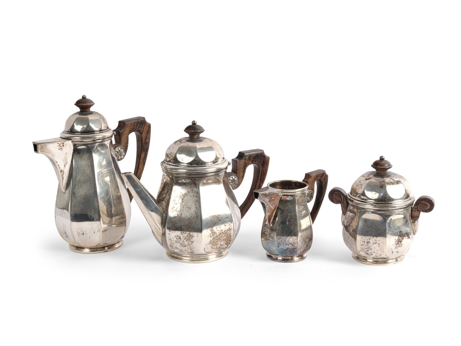 COFFEE AND TEA SET, HALLMARKED SILVER (1 of 5)