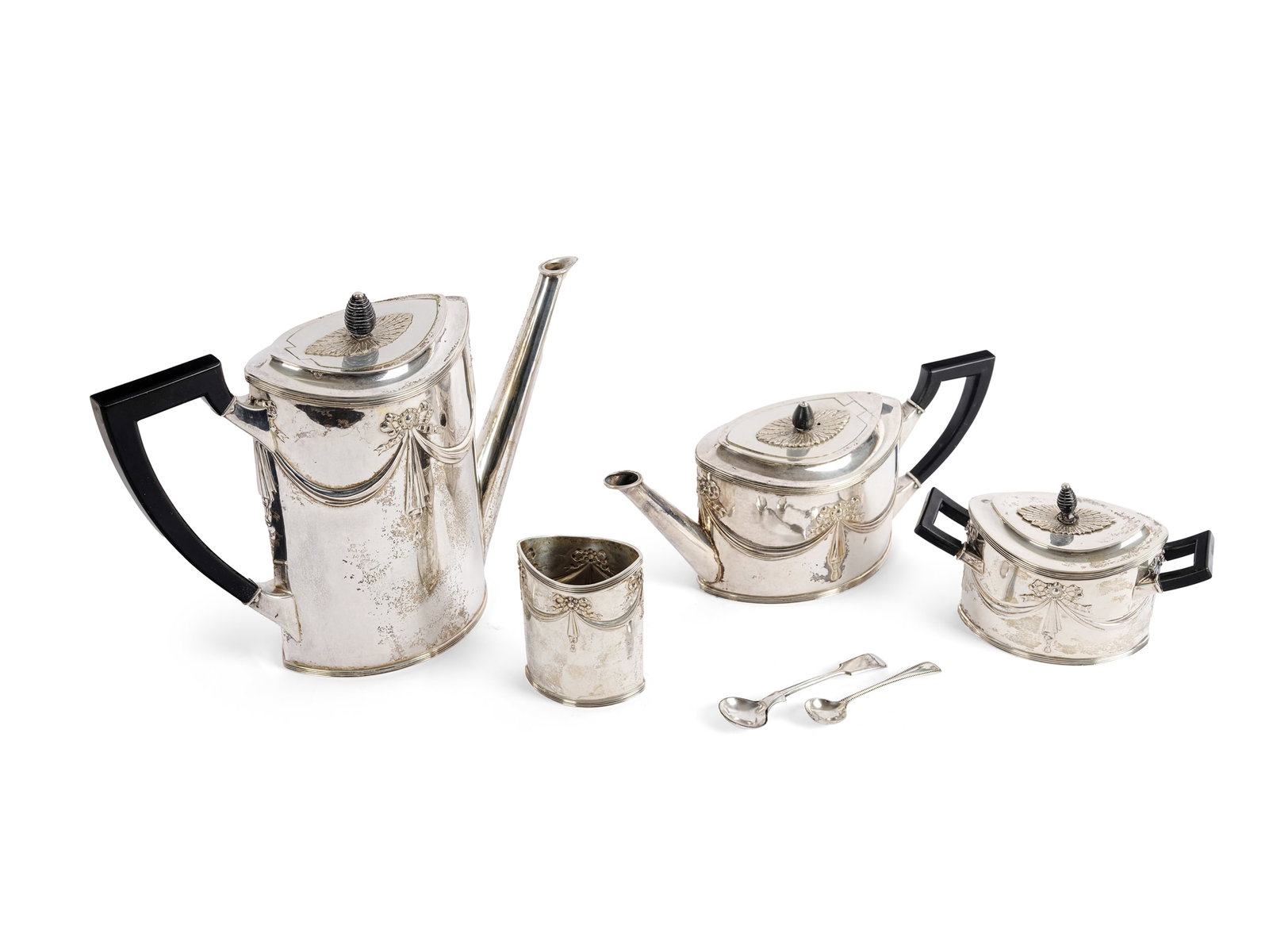 SILVER TEA SET, EMPIRE STYLE, CIRCA 1800/10 (1 of 4)
