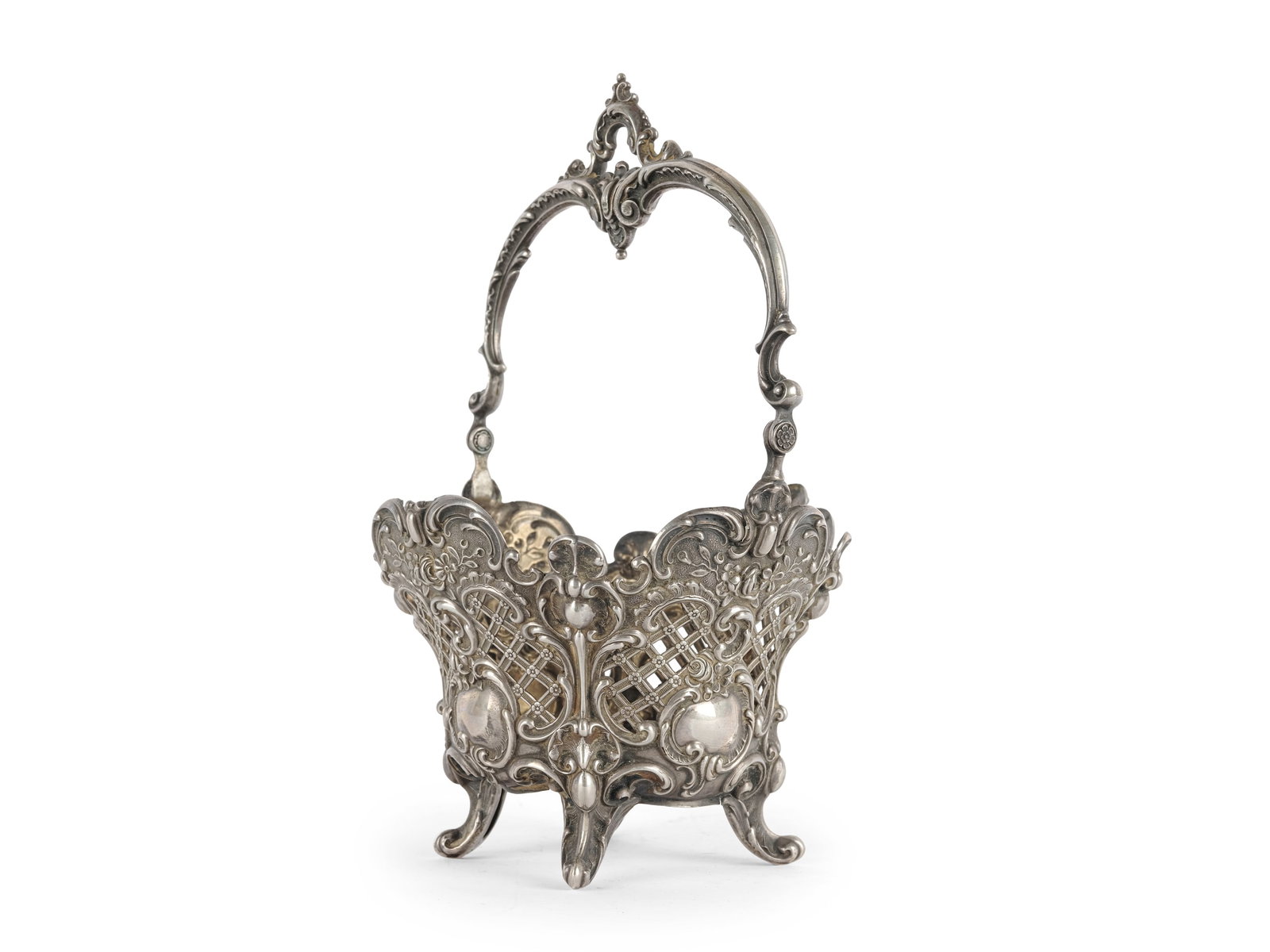 HANDLED BASKET, CIRCA 1900 - 2