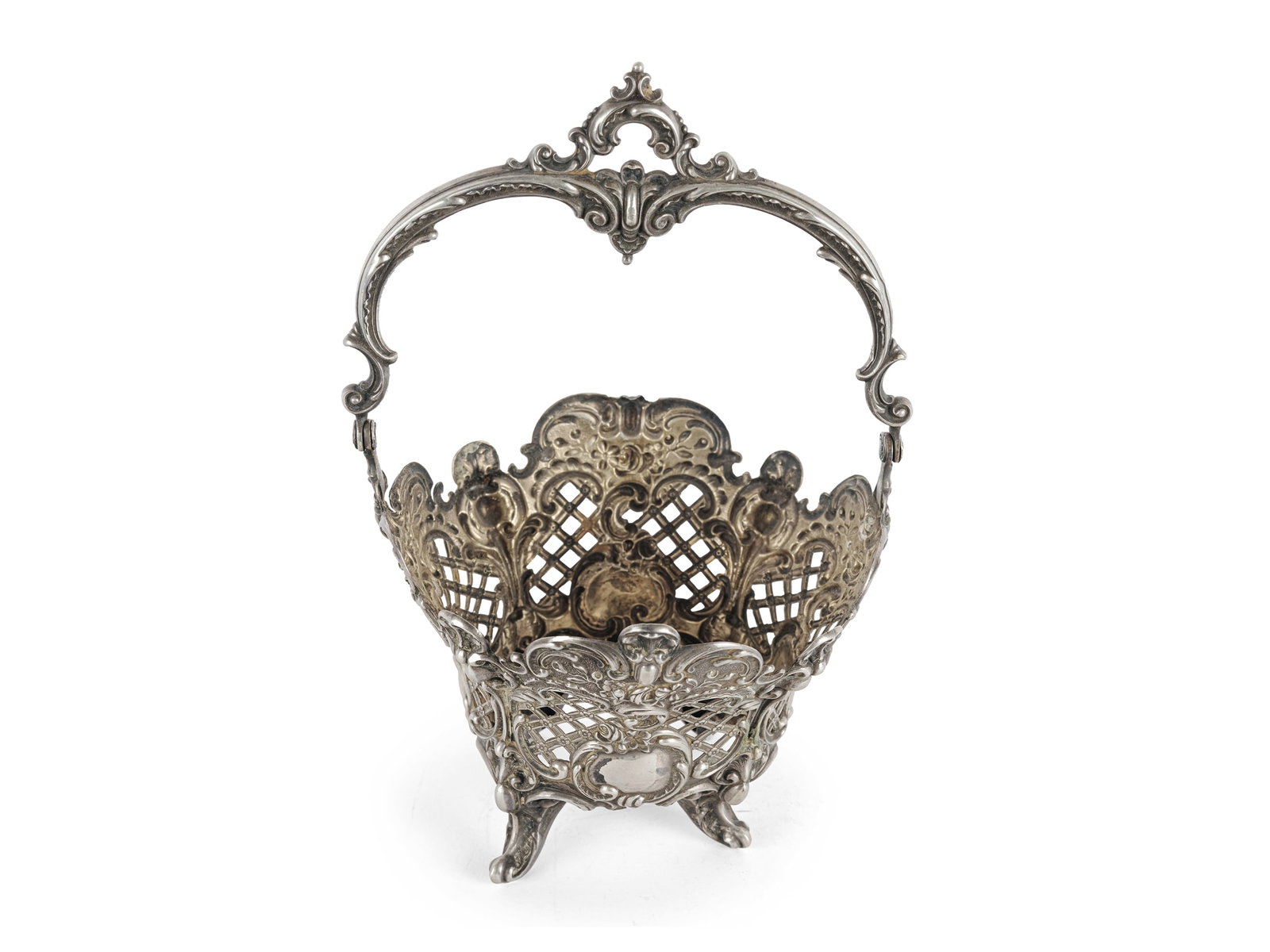 HANDLED BASKET, CIRCA 1900 - 4