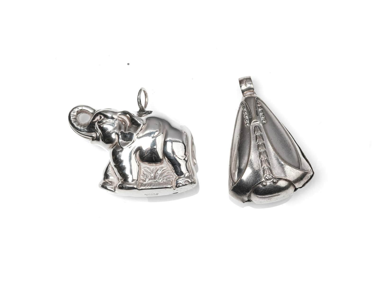 PAIR OF BABY RATTLES, HALLMARKED SILVER (1 of 1)