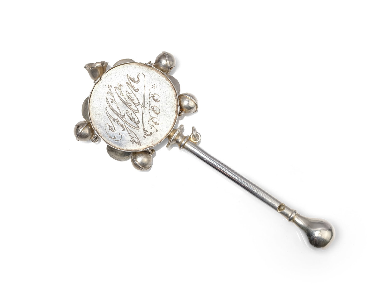 BABY RATTLE, HALLMARKED SILVER (1 of 2)