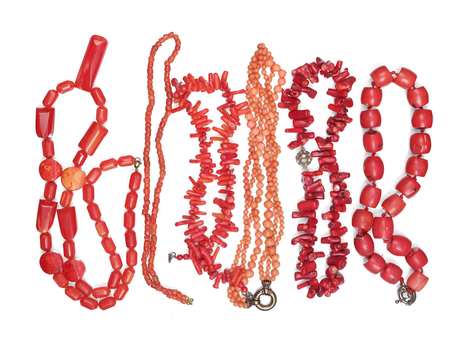 BUNDLE OF 6 CORAL NECKLACES (1 of 1)