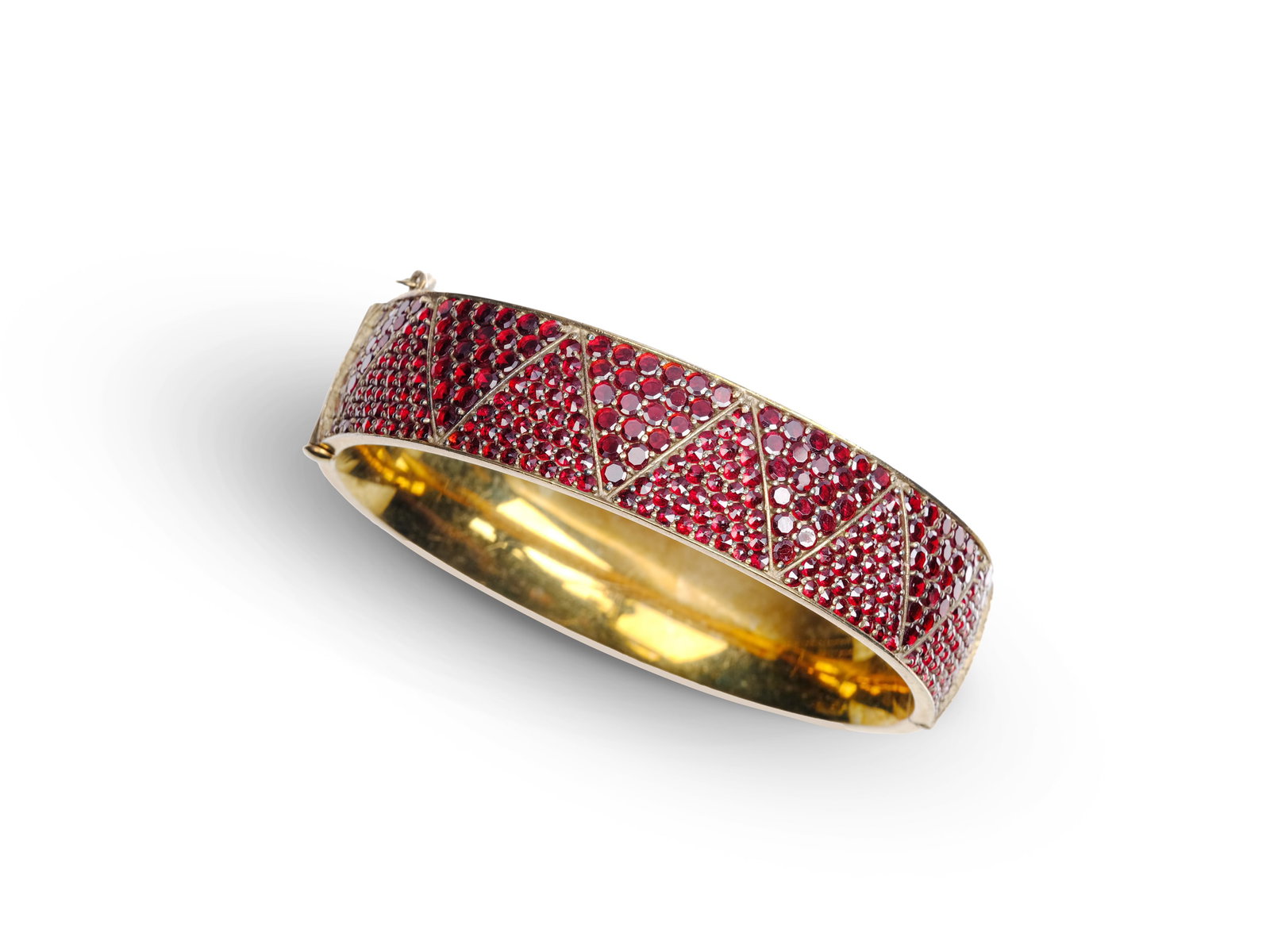 GARNET BANGLES, GILT SILVER (1 of 1)