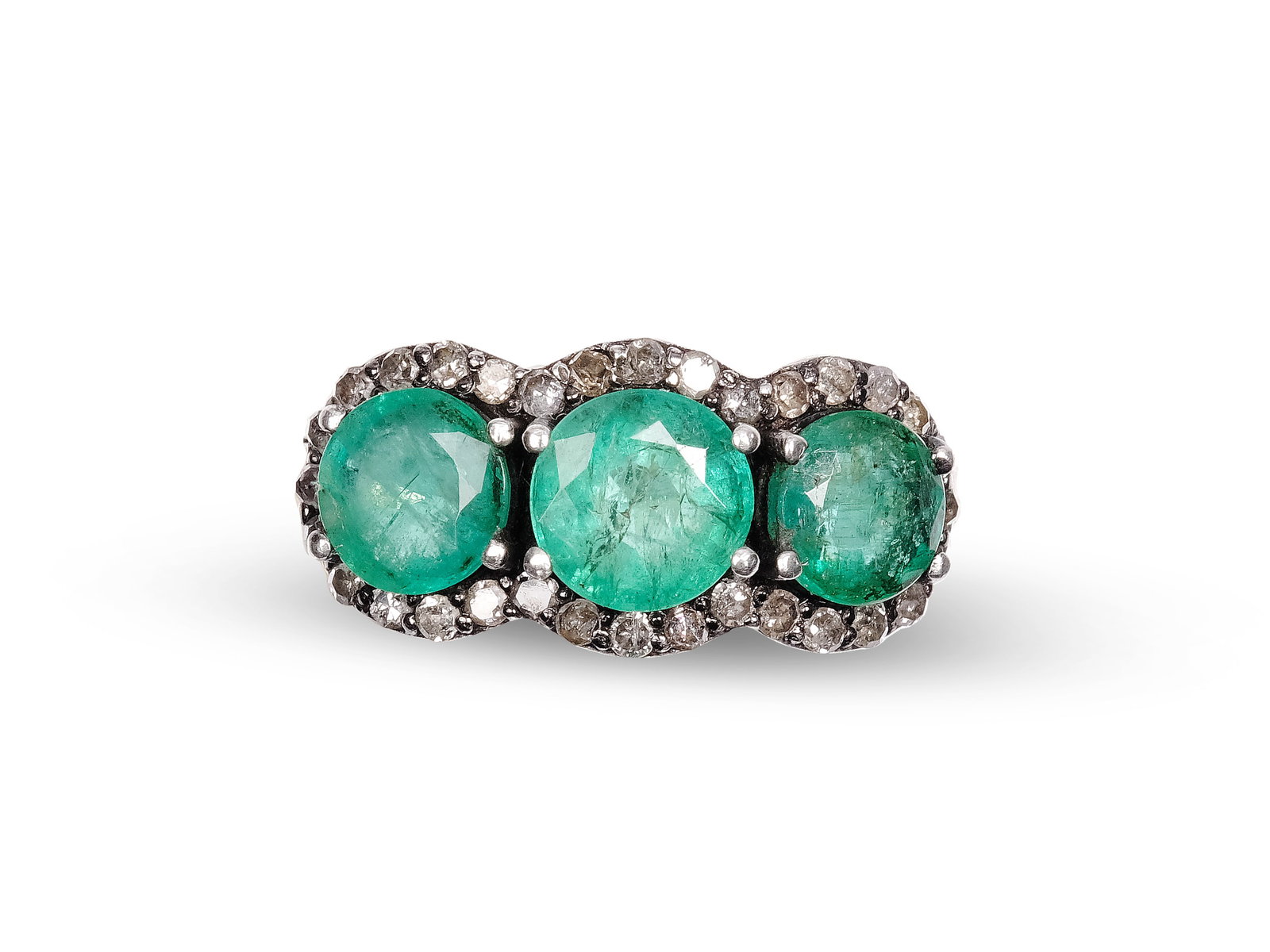 WOMEN'S RING, 14 KT YELLOW GOLD AND SILVER (1 of 2)