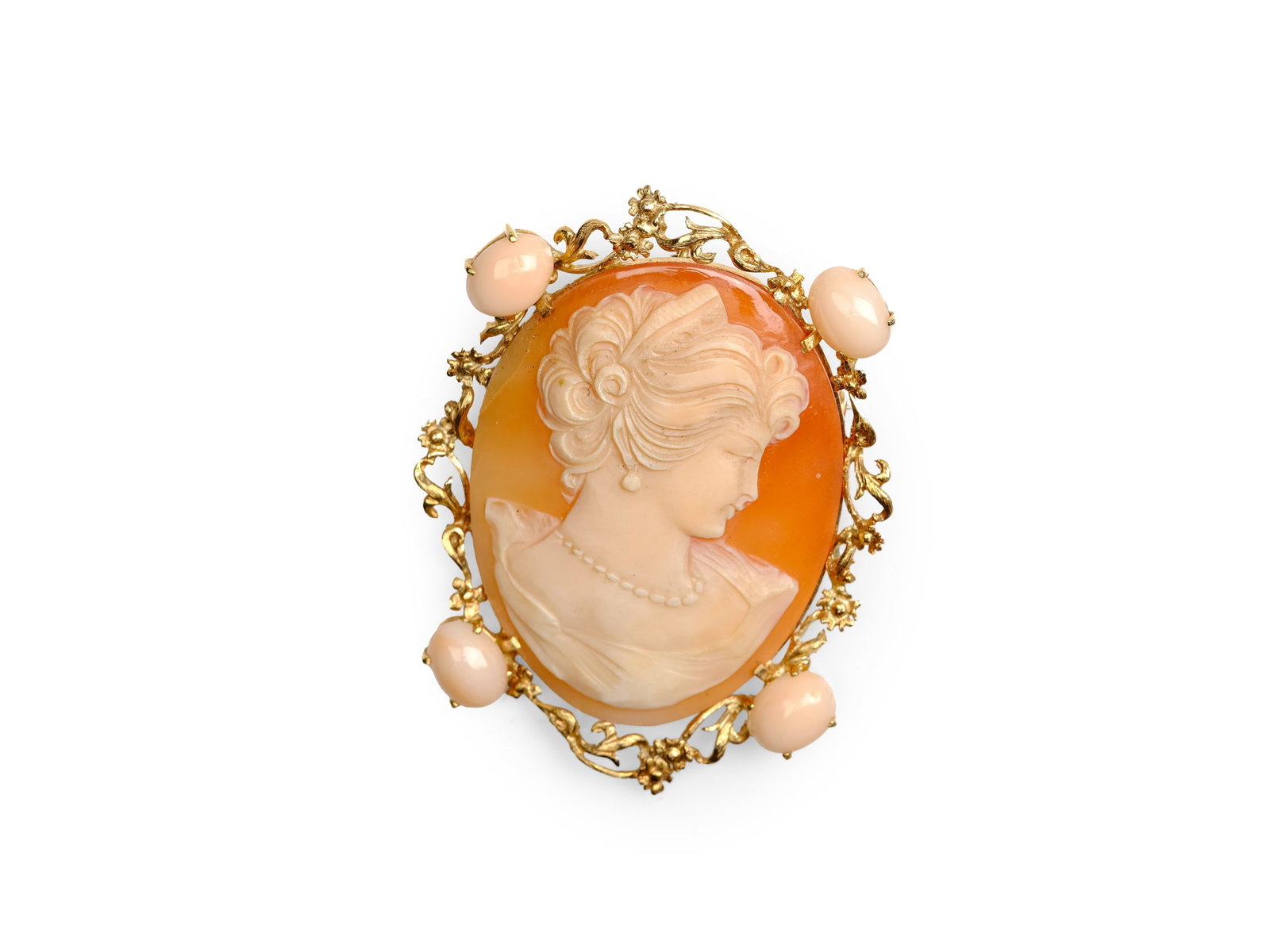 SHELL CAMEO BROOCH, 18-KARAT ROSE GOLD (1 of 2)