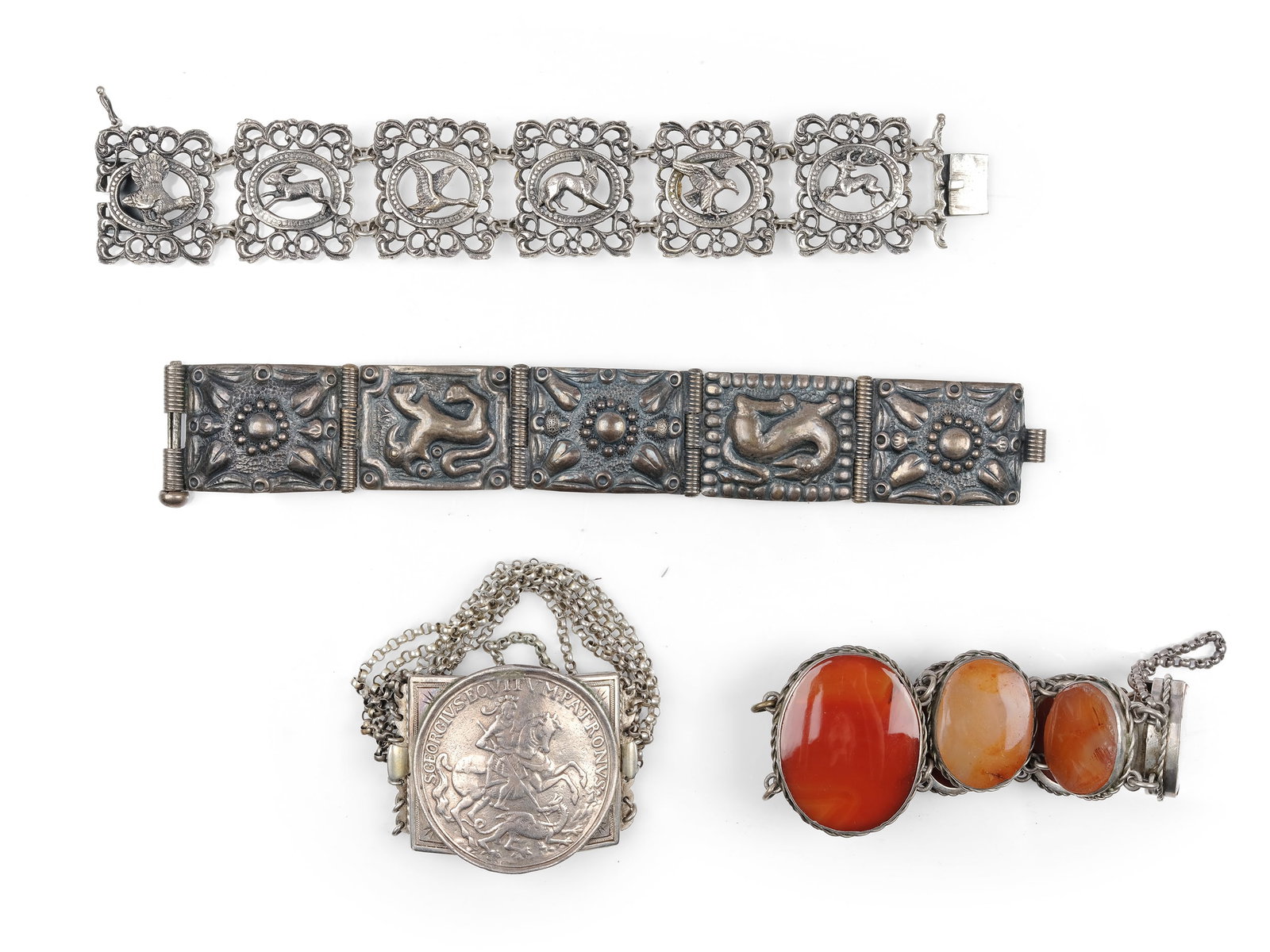 BUNDLE: 4 BRACELETS, SILVER (1 of 4)