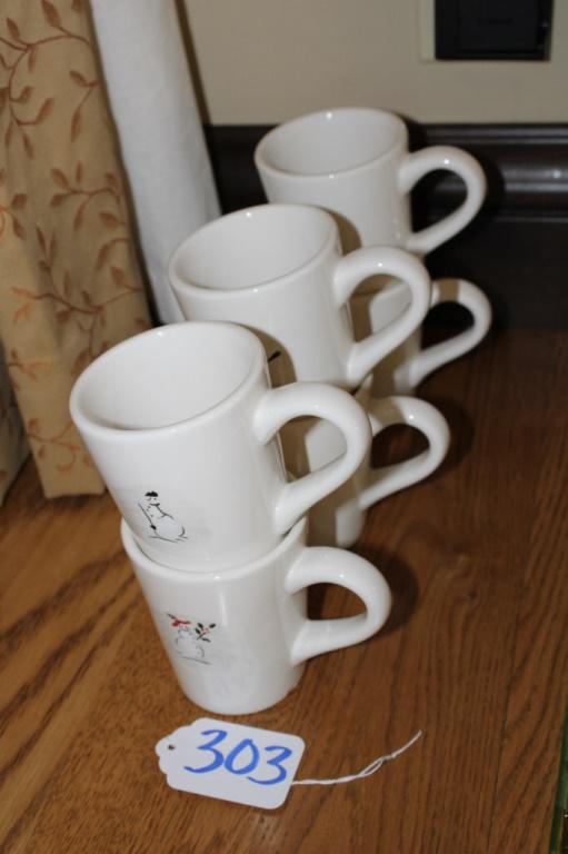 Set of 6 William Sonoma Winter Coffee Mugs: Set of 6 William Sonoma Winter Coffee Mugs