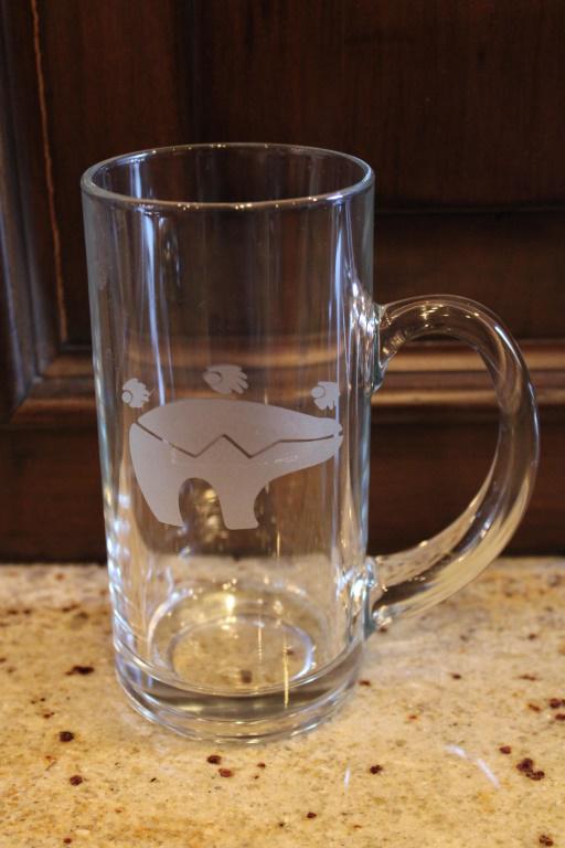 2 Glass Mugs, 5 Drink Glasses & Pewter Champagne: 2 Glass Mugs, 5 Drink Glasses & Pewter Champagne