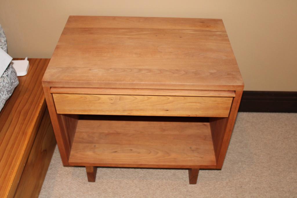 Anders Nightstand: 1 Drawer Nightstand Solid Cherry 27" Wide