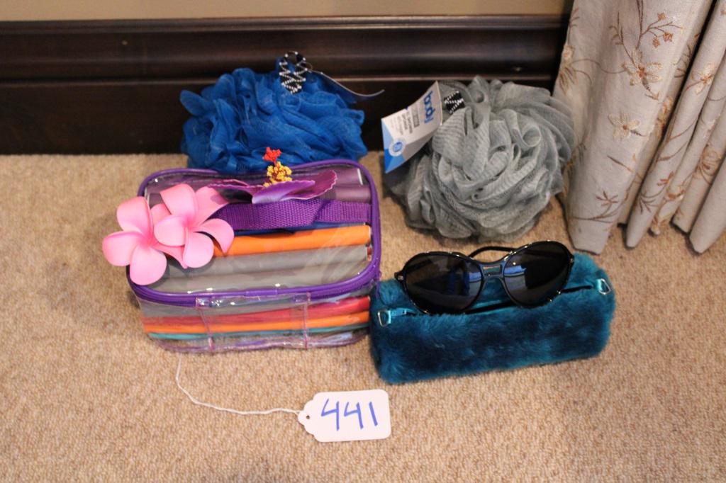 Miscellaneous Items: Designer Chanel Sunglasses Shower Sponge Hair Curlers