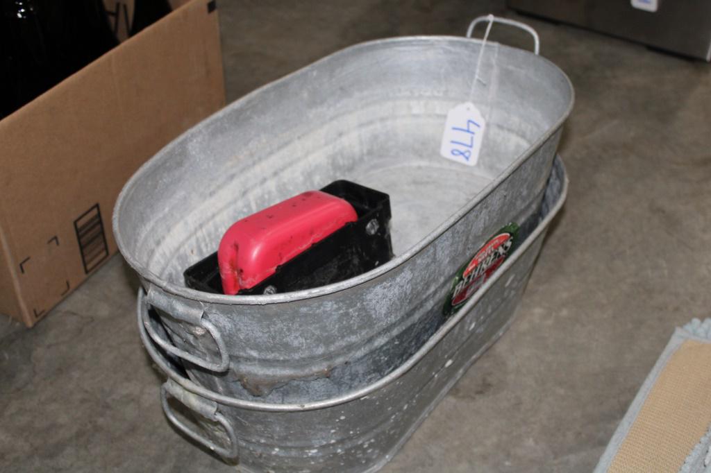 2 Water Troffs with Automatic Stops: 18" Long