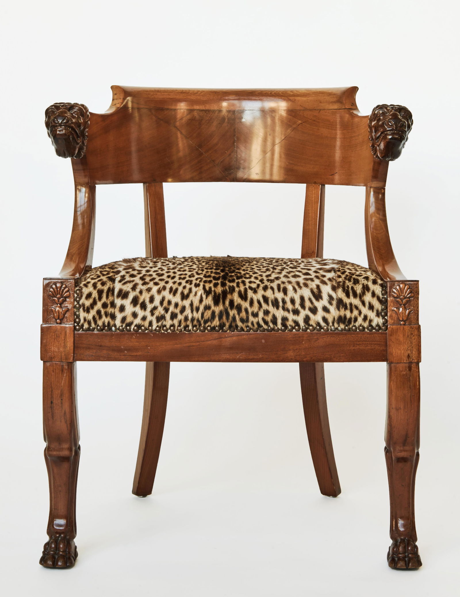 Empire Mahogany Fauteuil de Bureau, Early 19th Century (1 of 5)