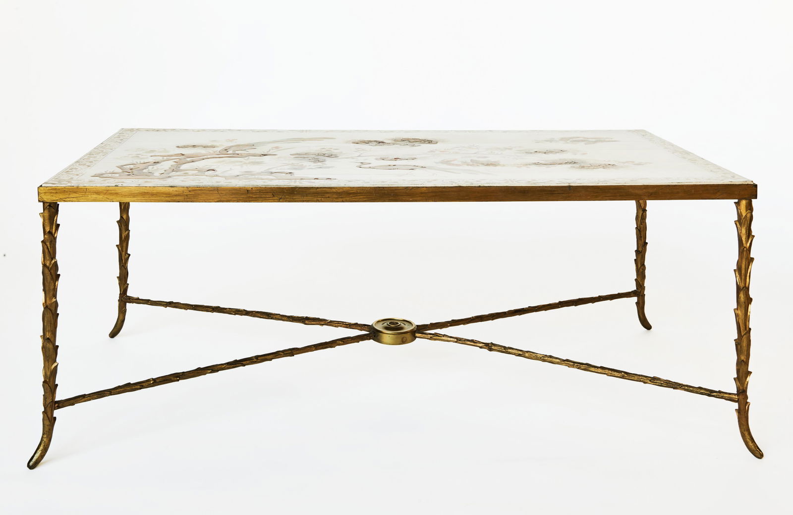 A Bagues Parcel Gilt and Painted Coffee Table, 20th (1 of 2)