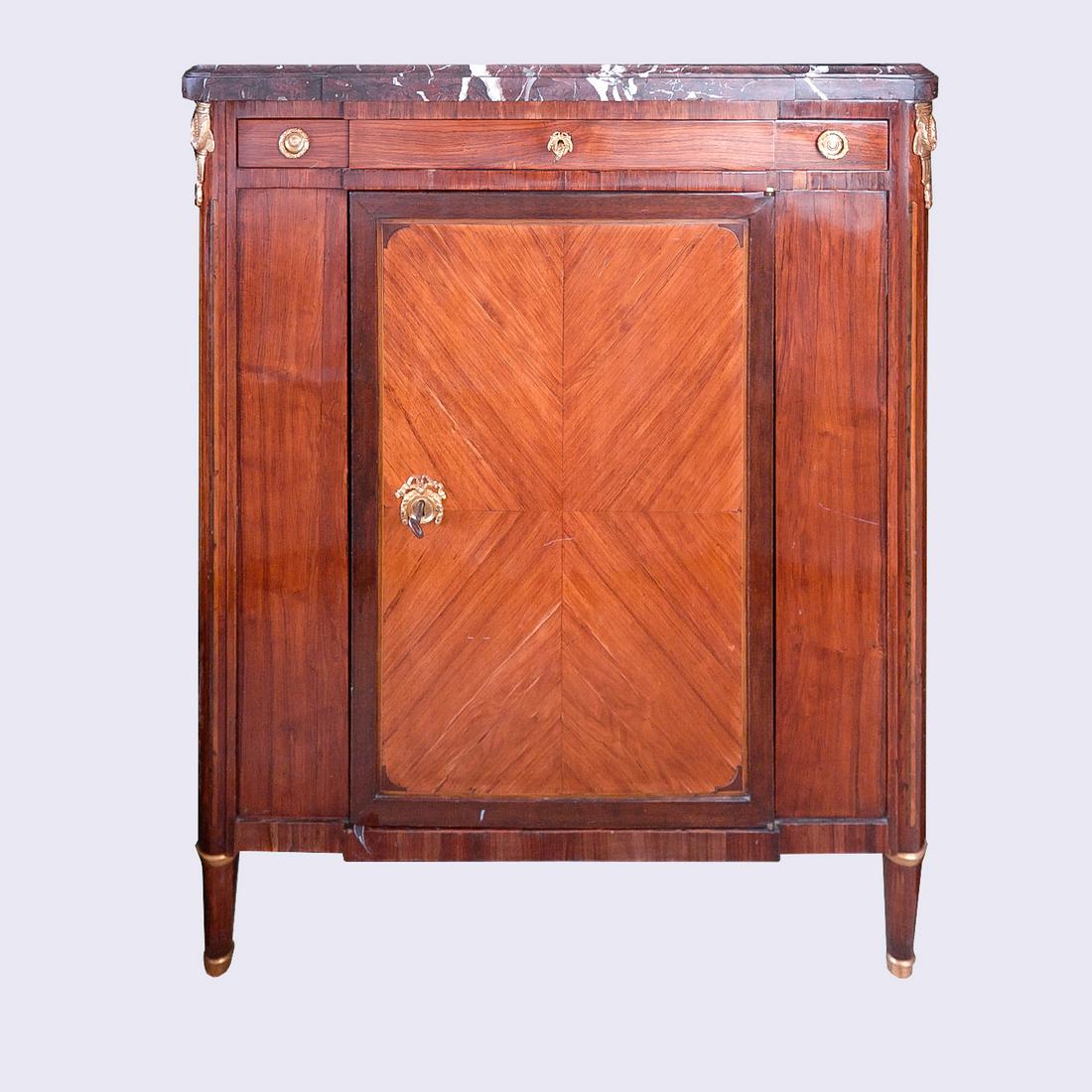 Louis XVI Ormolu Mounted Tulipwood Commode a Vantaux, (1 of 4)