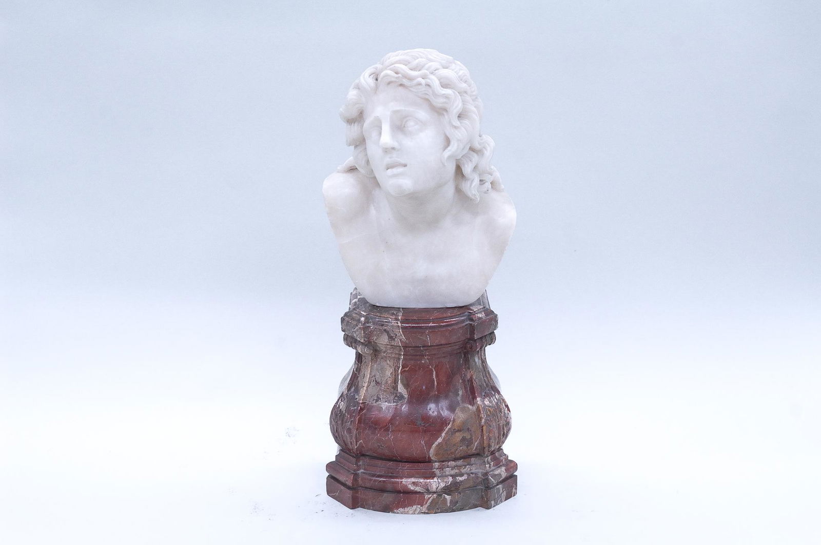 Bust of Dying Slave, Alabaster, Italian, 19th Century (1 of 5)
