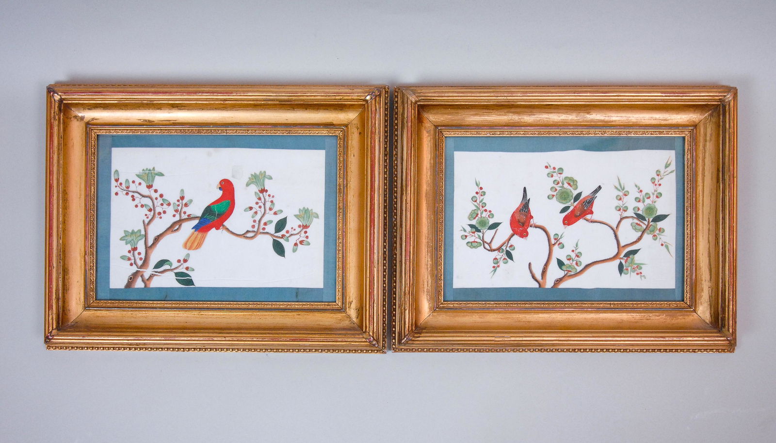 Pair of Chinese Export Gouaches Painted on Pith Paper (1 of 4)