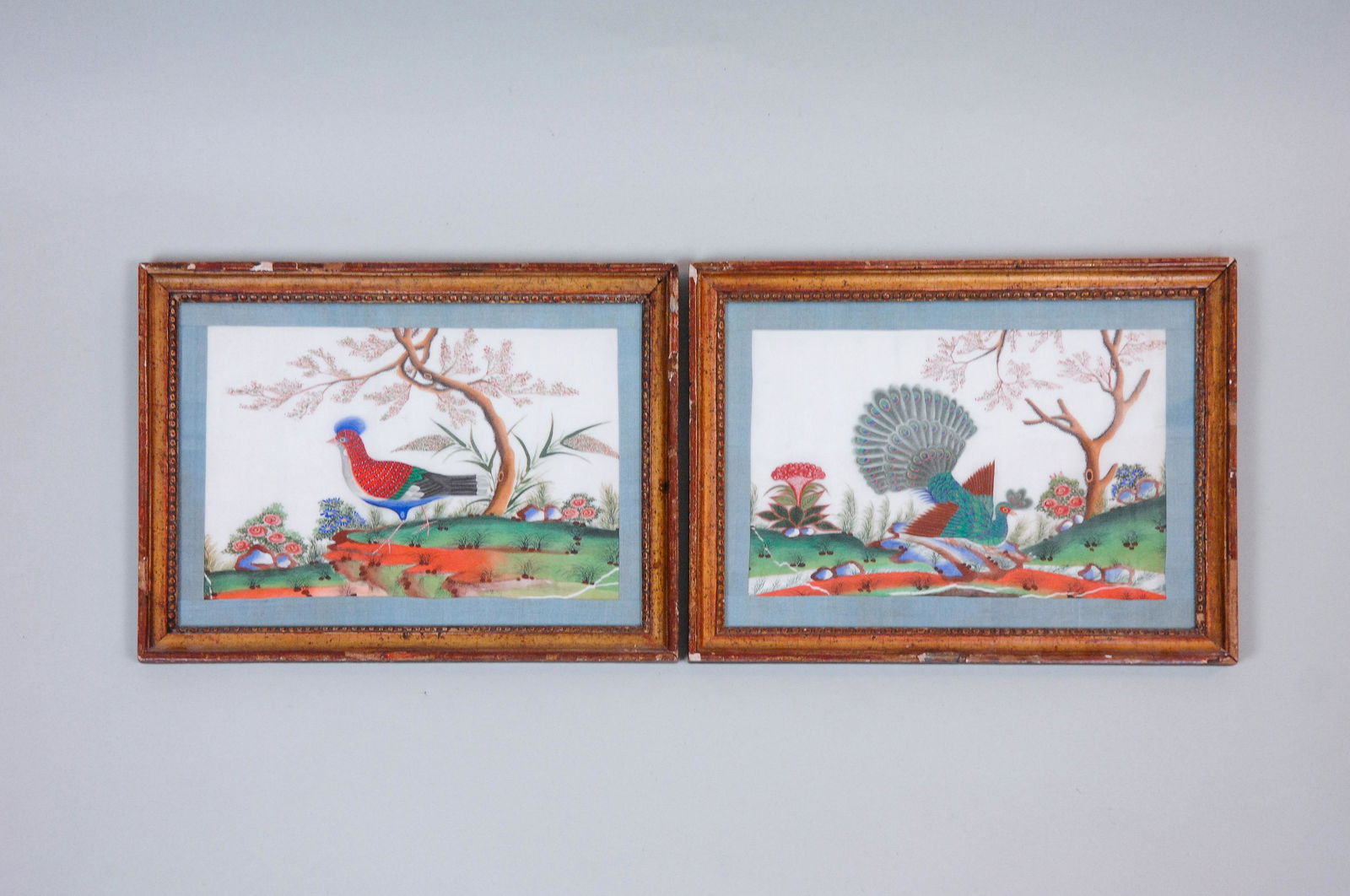 Chinese export gouaches painted on pith paper - (1 of 4)