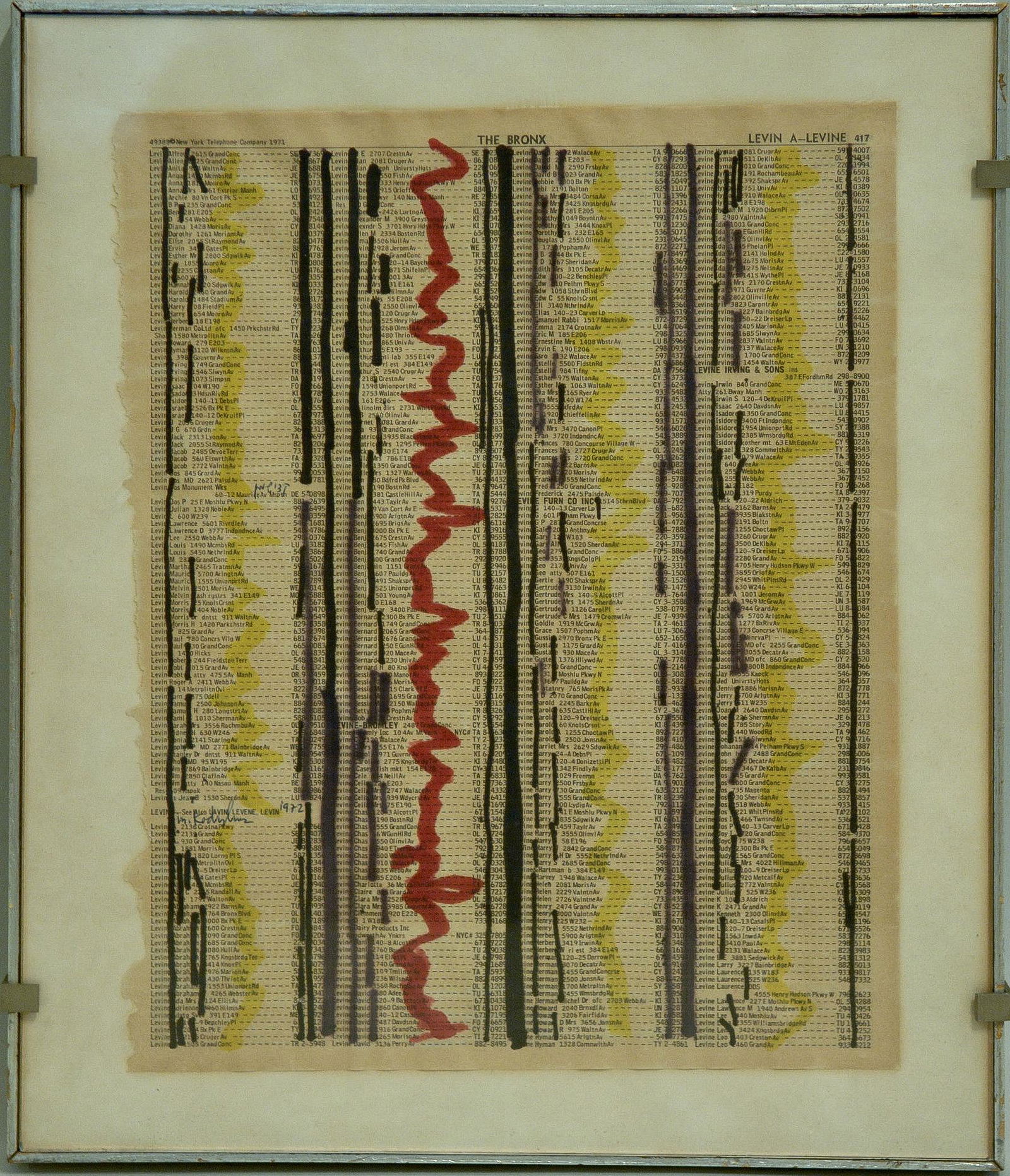 Menashe Kadishman (1932-2015) Page from a telephone (1 of 3)