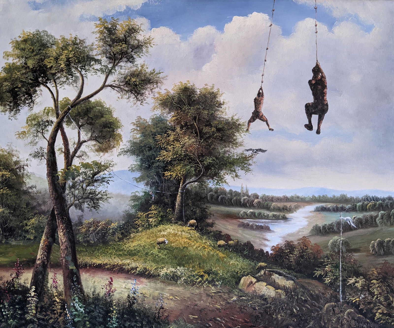 Shay Kun (b. 1974) Untitled: Shay Kun (b. 1974) Untitled Signed in English and Hebrew and dated 2006 on the reverse Oil on canvas Unframed: 20 x 24 inches Shay Kun’s inspiration comes from a variety of sources, from the hand c