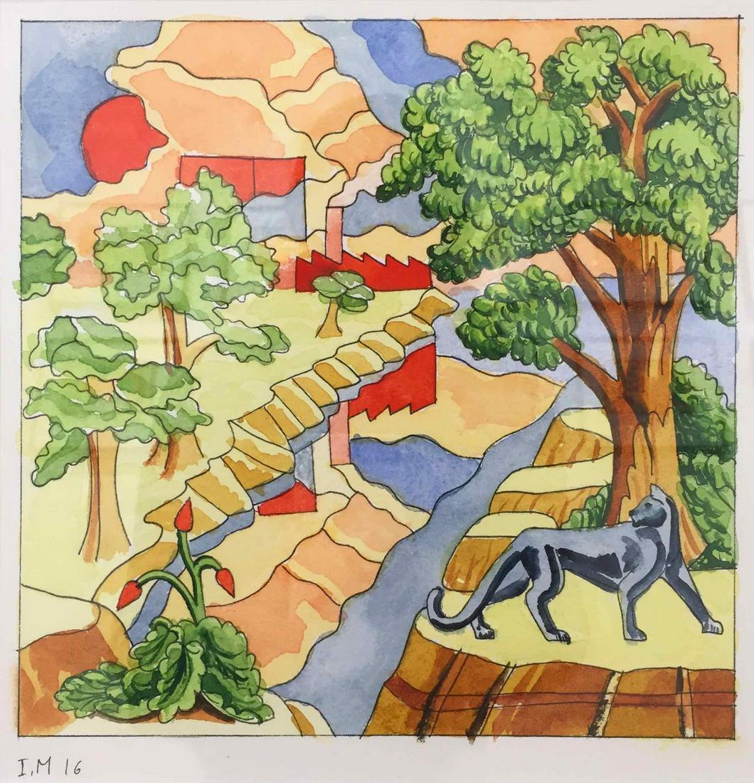 Ido Michaeli (b. 1980) The Black Panther Crosses the (1 of 3)