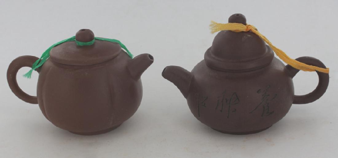 Chinese Clay Tea Pot Pair (1 of 2)