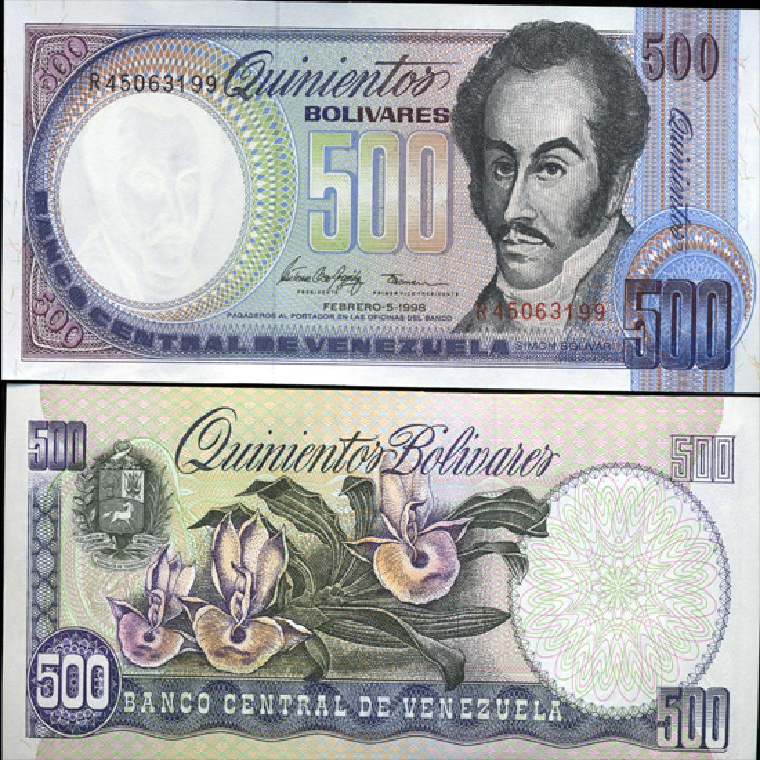1998 Venezuela 500 Bolivares GEM Crisp Unc Note (1 of 1)