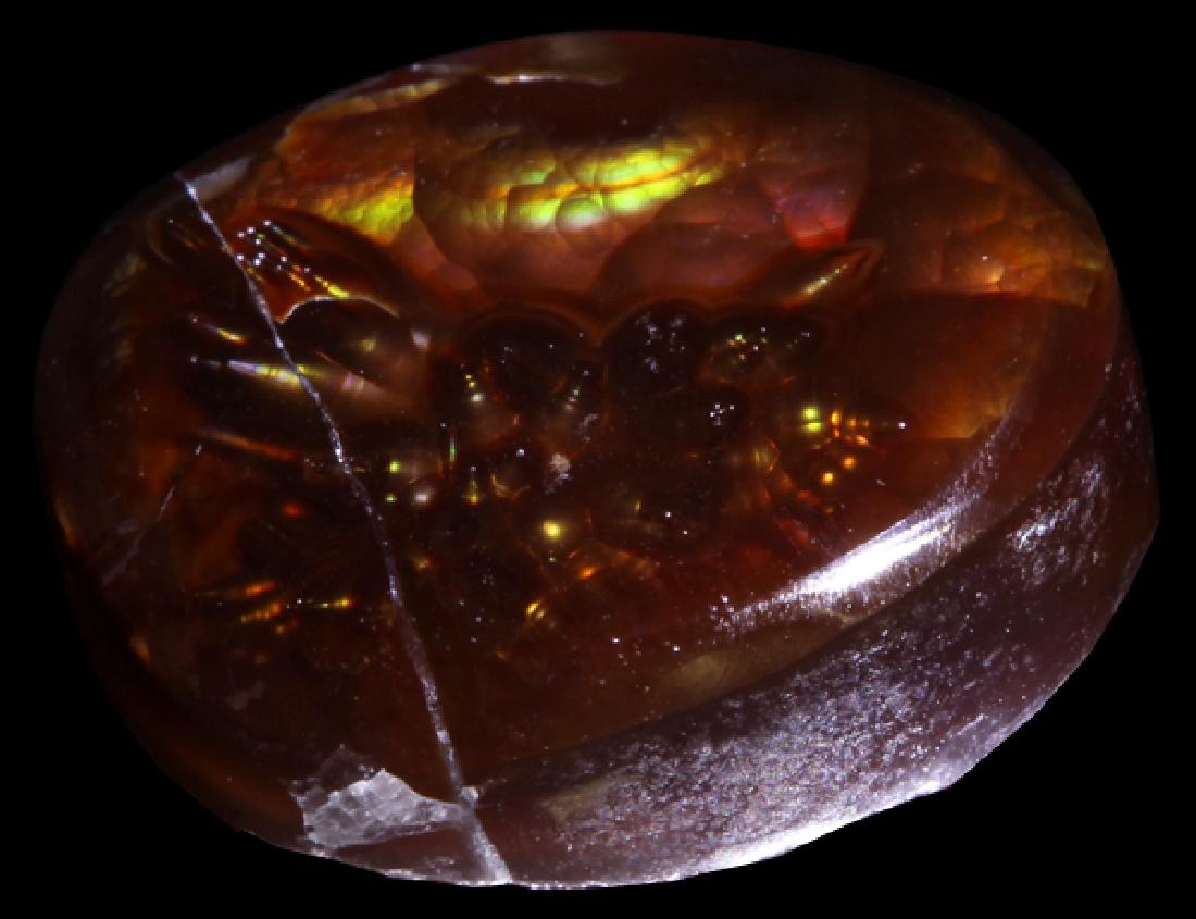 13.5ct Super HOT Mexican Fire Agate Mine Cut Cabochon: Untreated natural hi-grade specimen