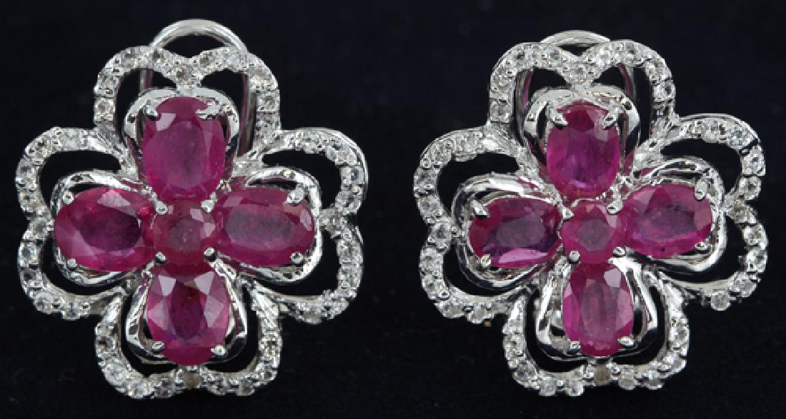 70.5twc Ruby Gold Vermeil Earrings (1 of 2)