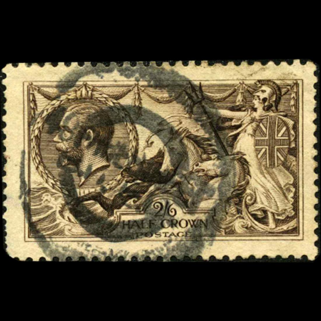 1913 Britain George VI 1/2 Crown Seahorses (1 of 1)