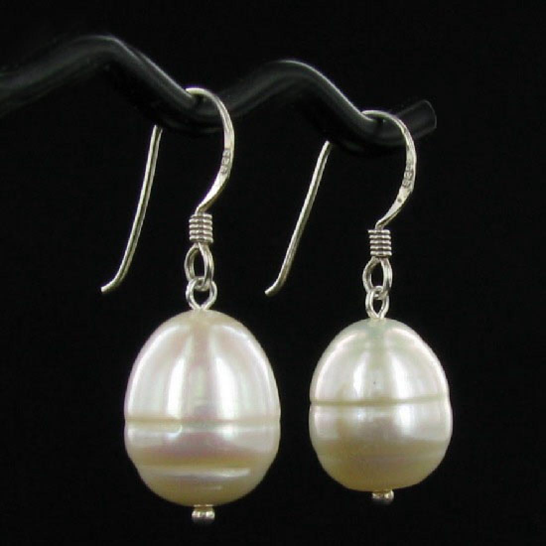 Saltwater Baroque White Pearl Earrings (1 of 1)