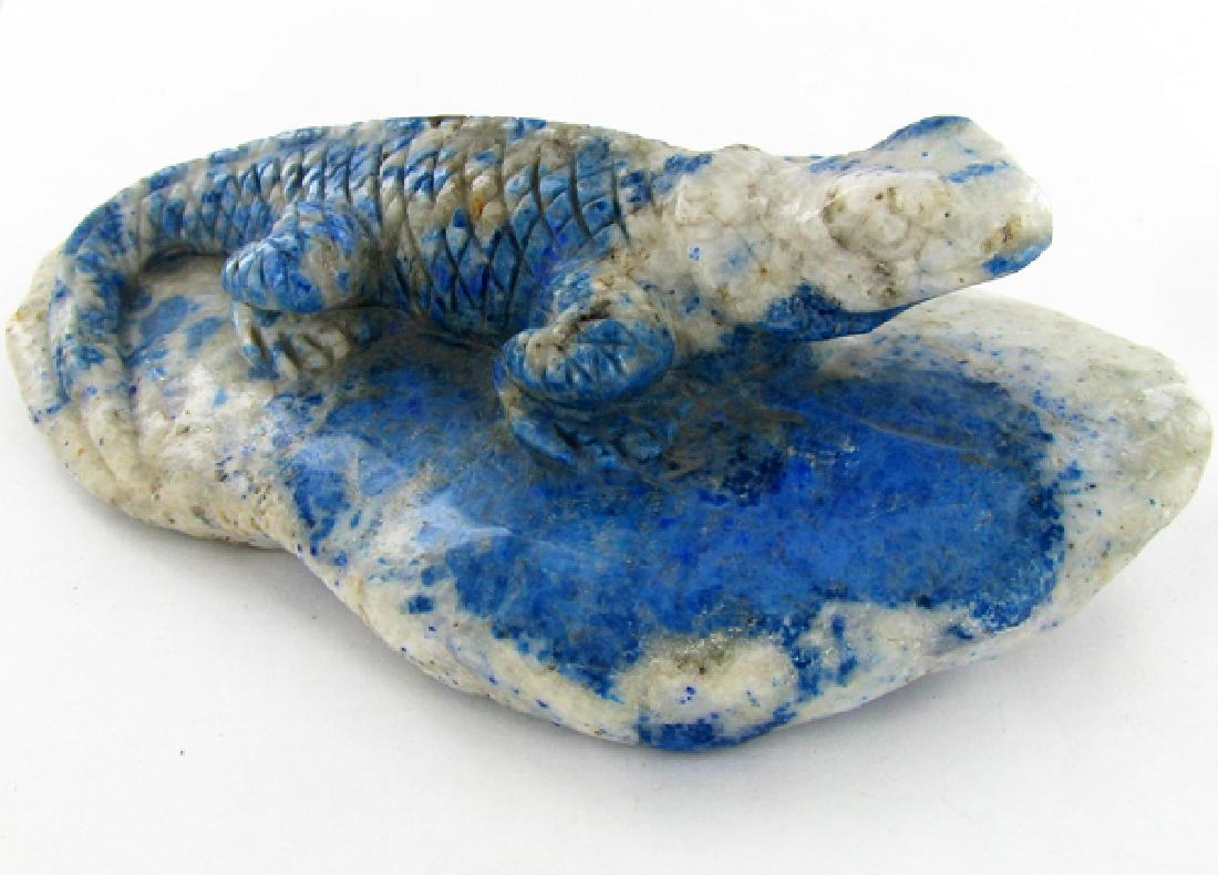 478gm Carved Lapis Lizard (1 of 2)