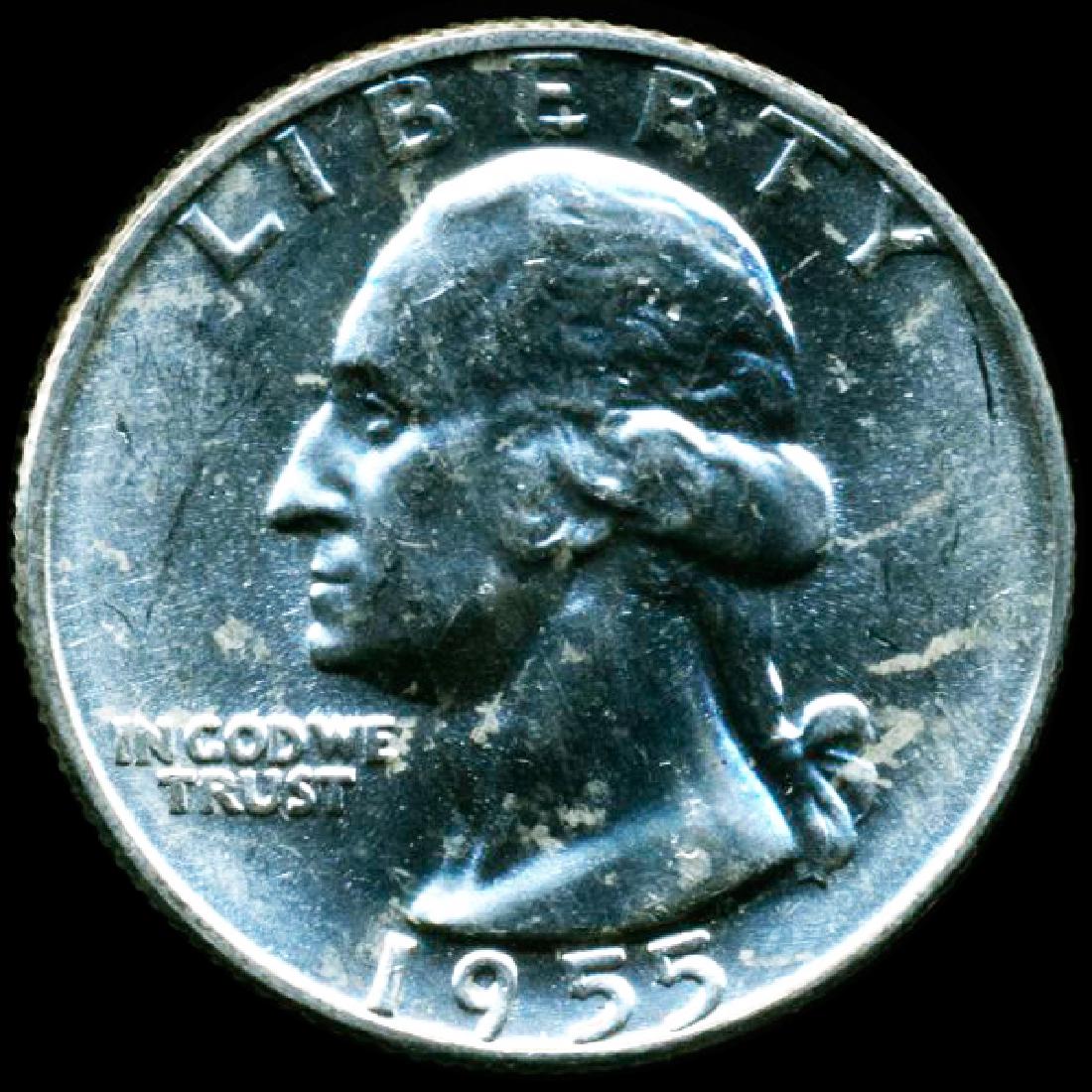 1955D Washington 25c CHOICE+ Unc (1 of 2)