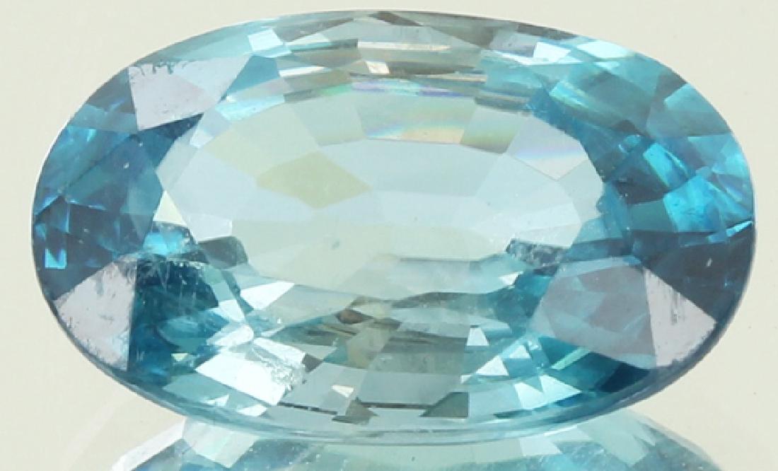 8.57ct Huge Blue Zircon Untreated: Very clean piece, Well colored & cut; untreated!