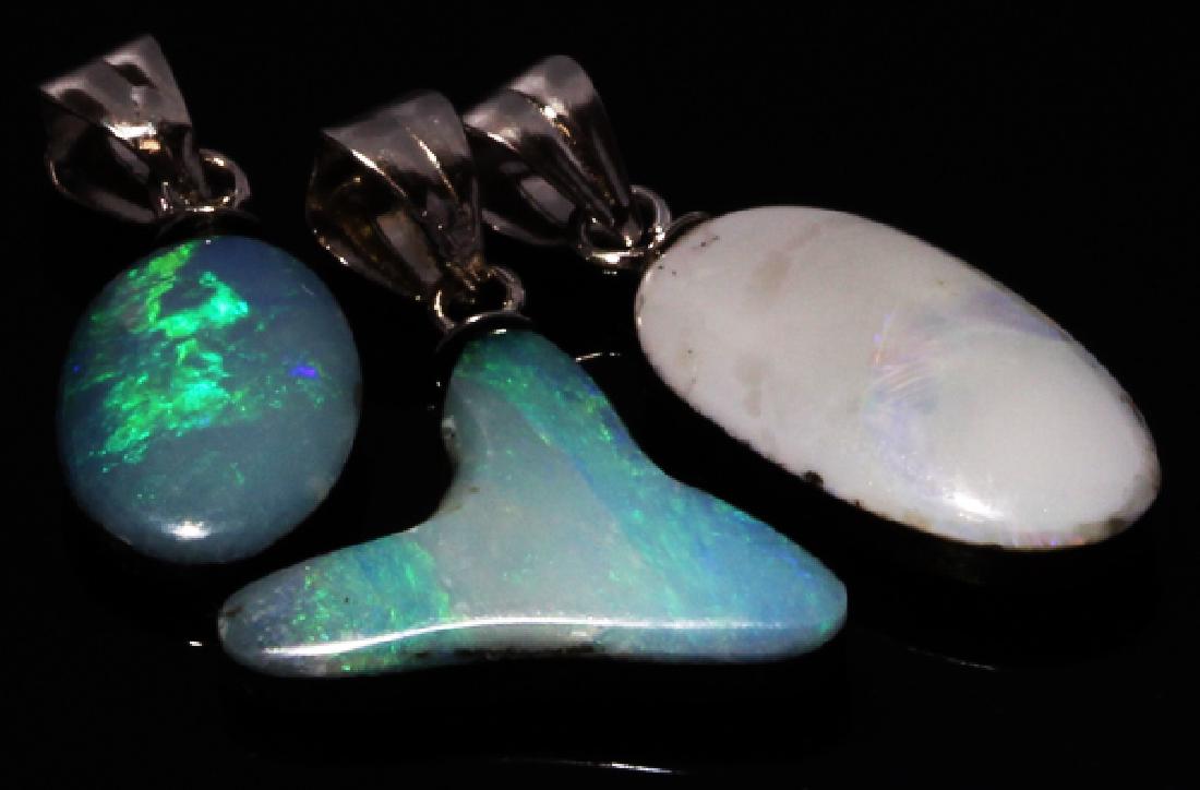10twc Black Opal Doublet Sterling Pendant Lot 3pcs (1 of 1)