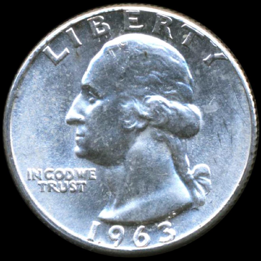 1963 Washington 25c CHOICE+ Unc 6 over 6 ERROR (1 of 2)