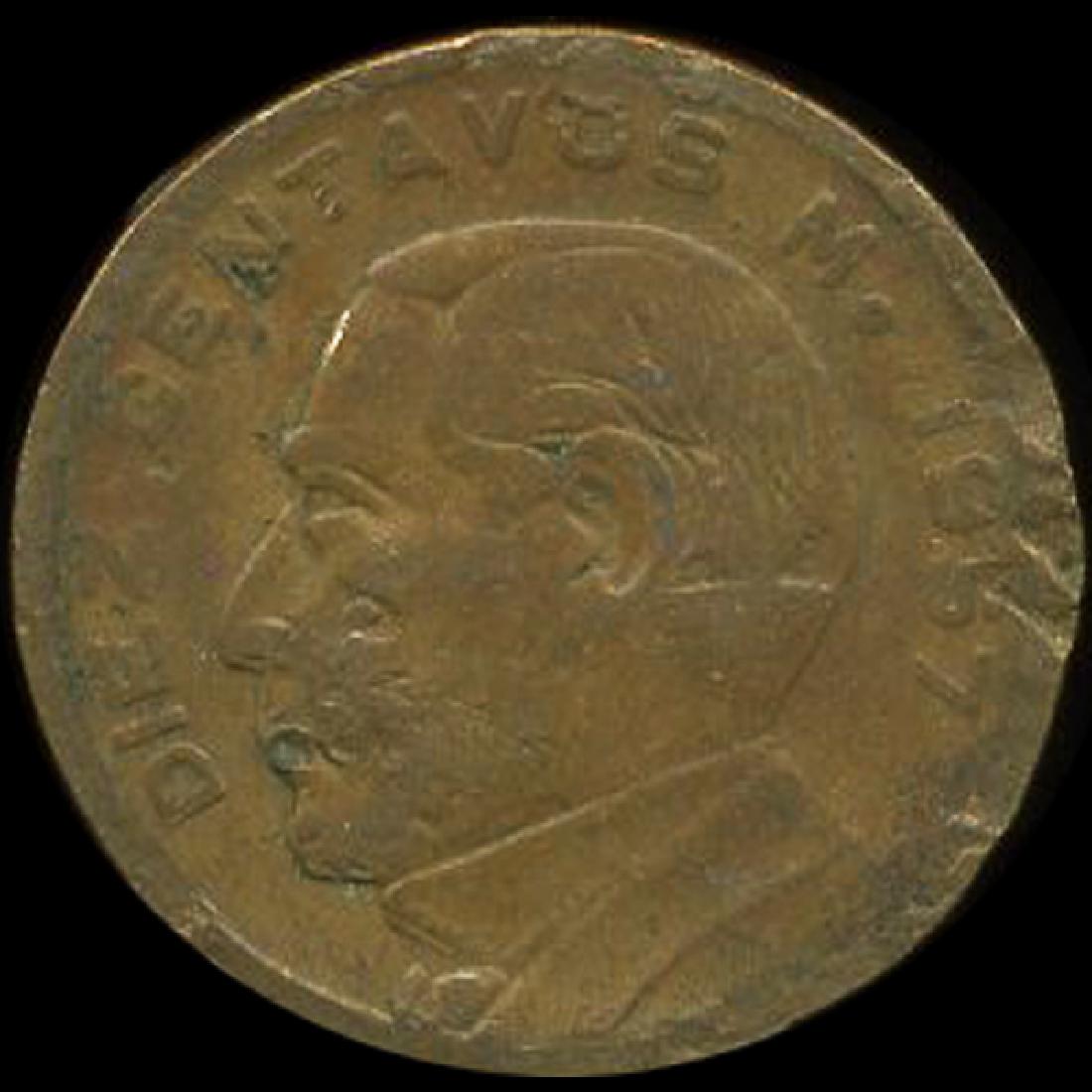 1957 Mexico 10c VF ERROR (1 of 2)