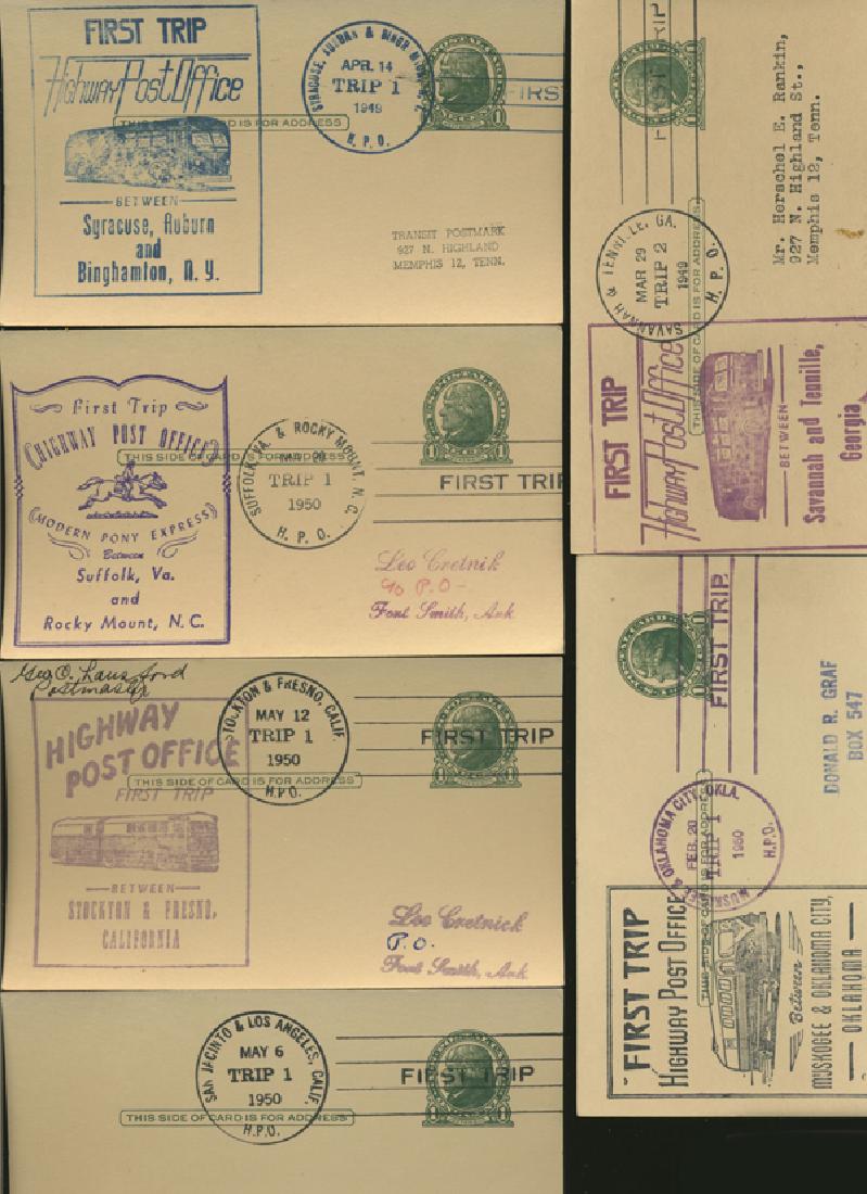 SCARCE 1950s HWY POST OFFICE 1ST DAY COVER COLLECTION: As pictured, scarce low volume issues